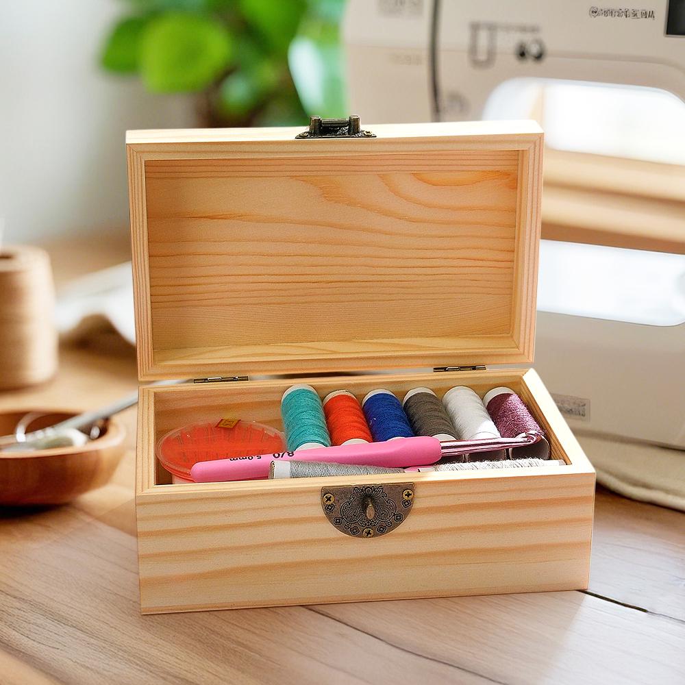 Personalized Engraved Sewing Machine Box| Pattern Wooden Storage Box, Gift for Seamstress, Sewing Enthusiast, Sewing Machine Storage,