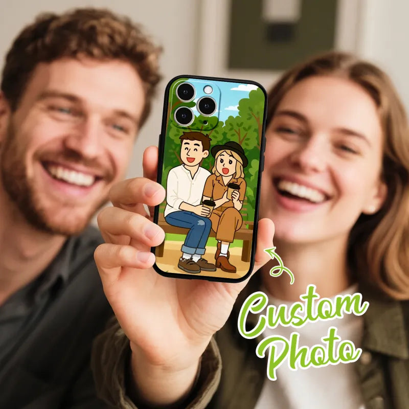 Custom Anime Portrait Phone Case – Personalized Cartoon Style for iPhone