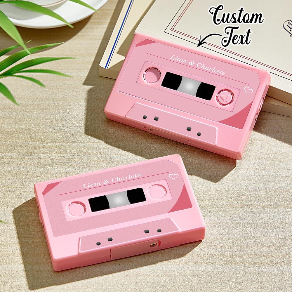 Personalized Recordable Cassette Music Box – Solid Gift Card Custom Mixtape Gift Music Card Audio Letter Recording Keepsake Music inspired
