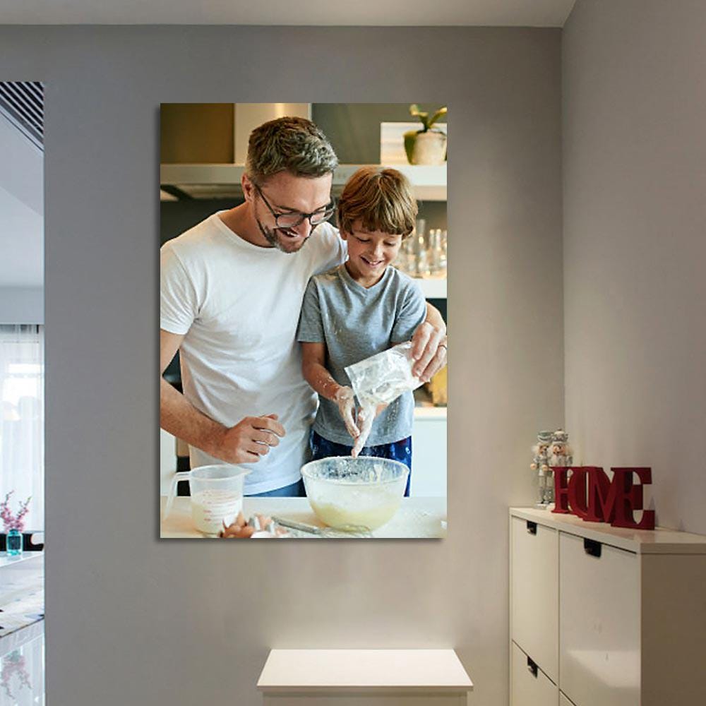 Custom Wall Art Canvas - Custom Canvas Wall Art Home Decor Personalized Gift Photo Prints Oil Painting 50*70cm Frameless