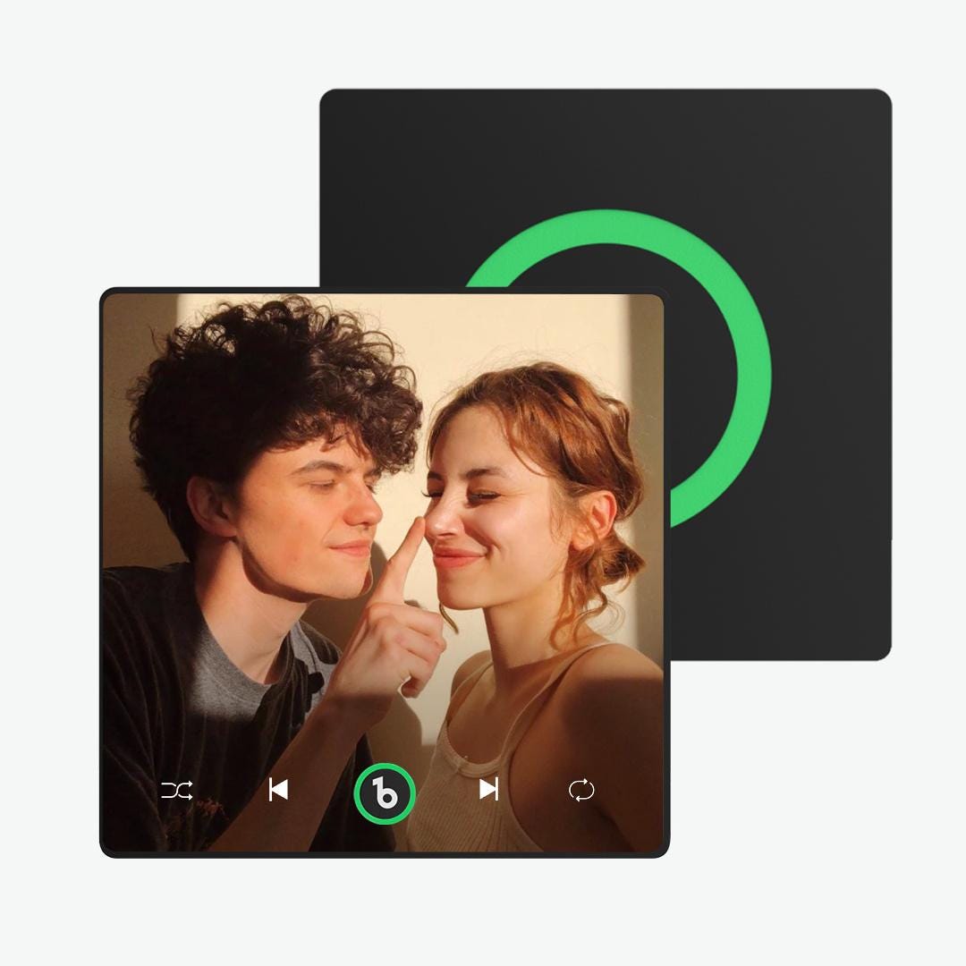 FridgeBeats Custom Music Fridge Magnet with Photo, Song & Album Cover Personalized Music Player Refrigerator Magnet Custom Gifts