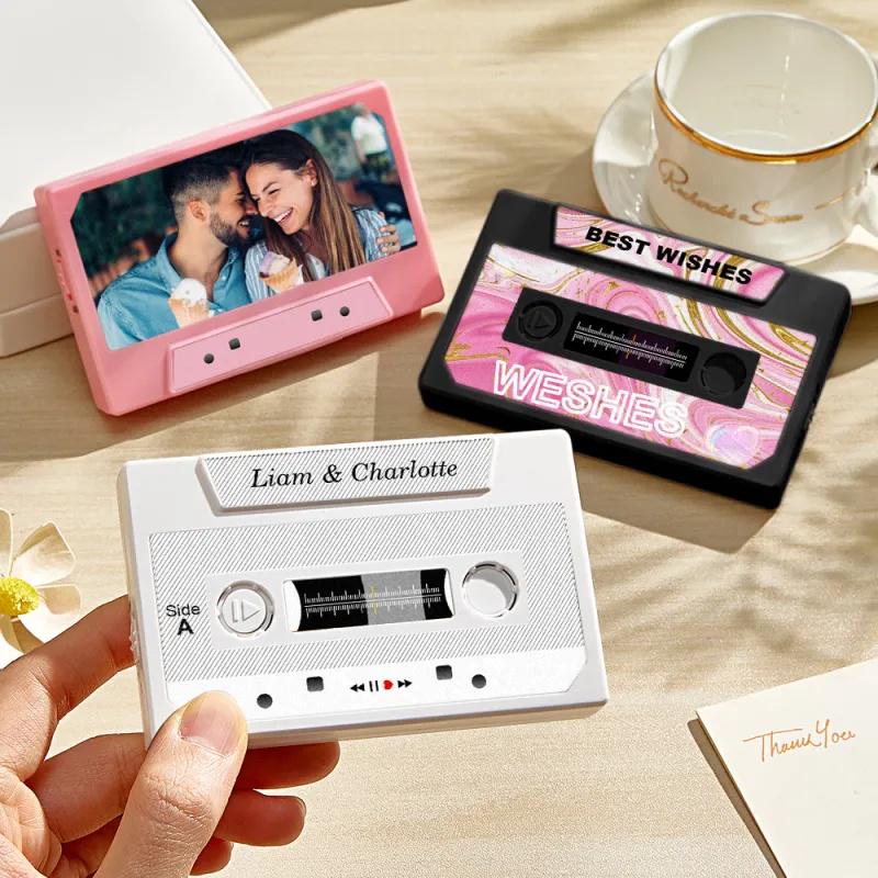 Personalized Recordable Cassette Music Box – Solid Gift Card Custom Mixtape Gift Music Card Audio Letter Recording Keepsake Music inspired