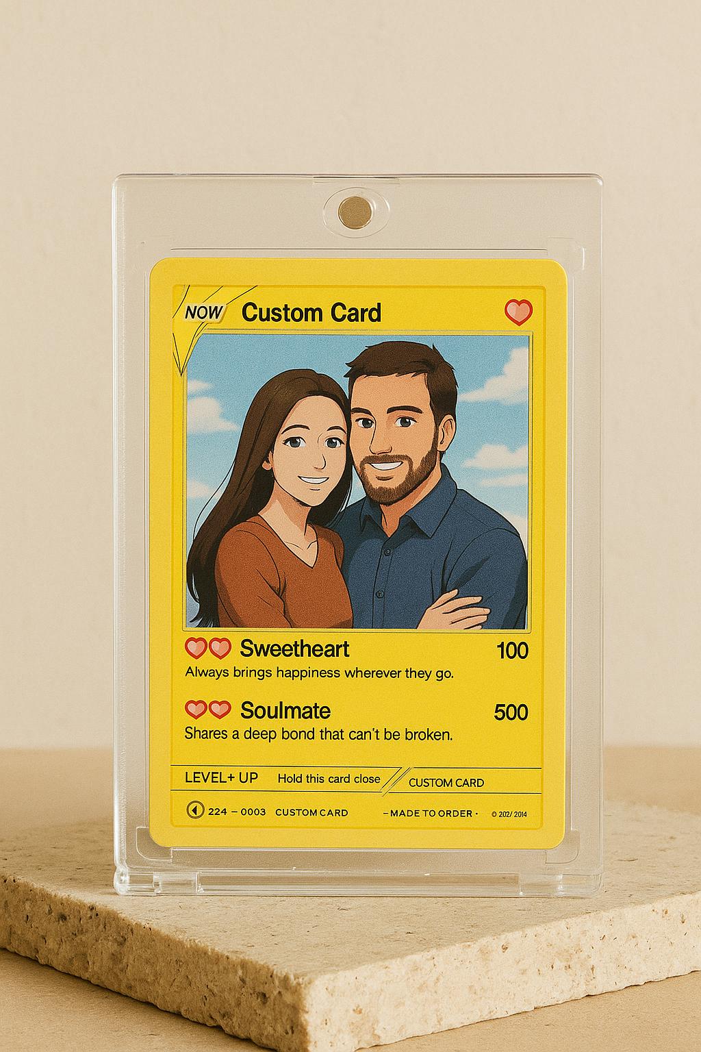 Custom Anime Trading Card – Personalized Photo Gift for Gamers & Couples, Acrylic Keepsake, Anime Boyfriend Gift, Custom Plaque
