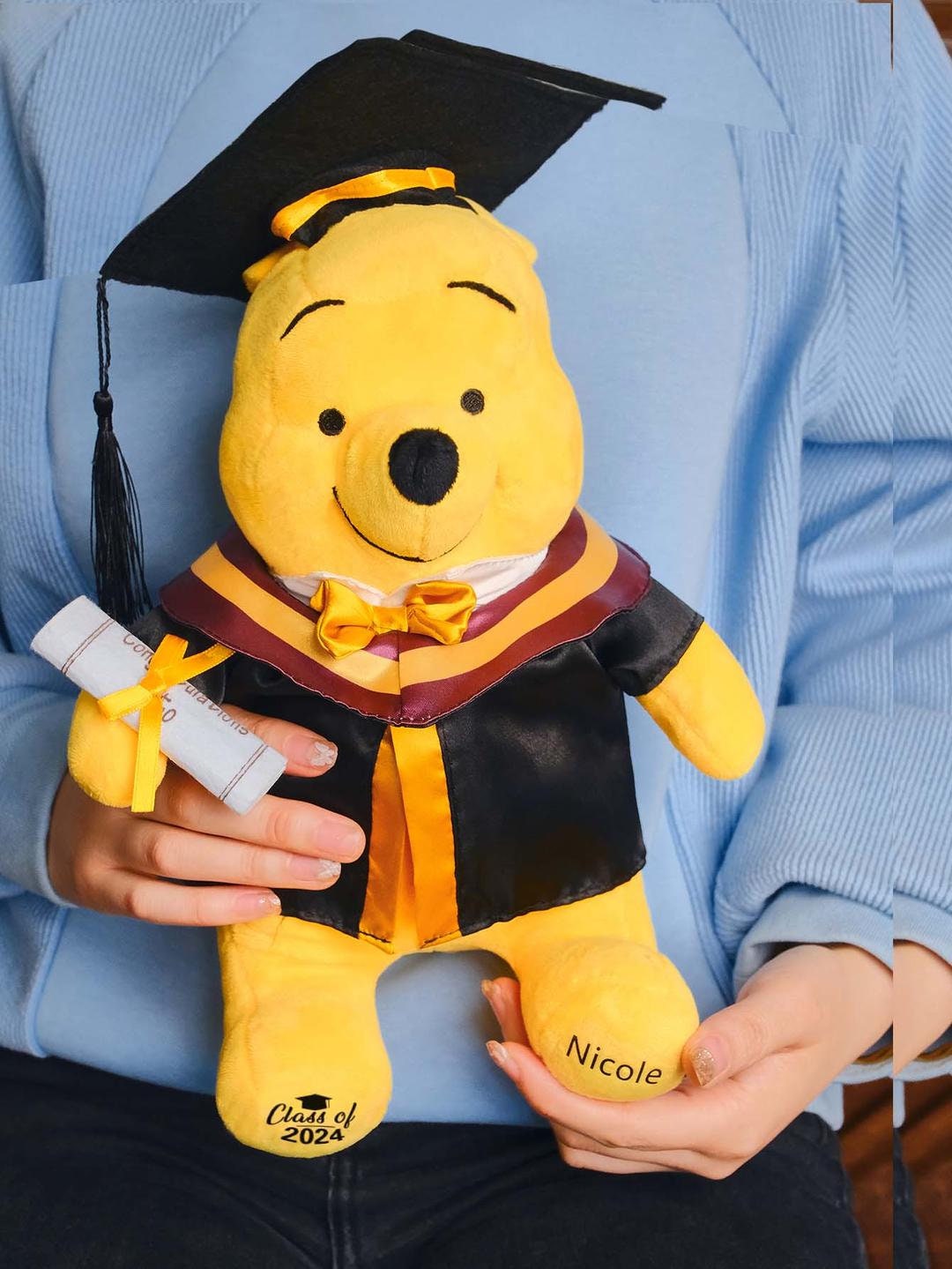 Personalized Grad. Bear Custom Graduation gift, Custom bear with Congratulations, Personalized Graduation bear, Kindergarten Graduation 2024