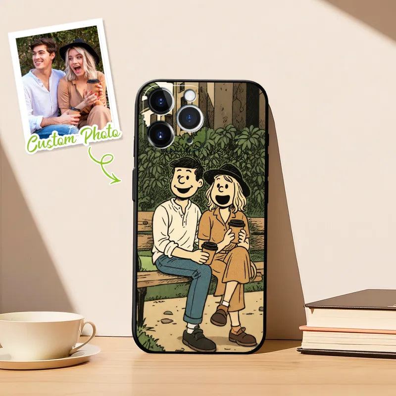 Custom Anime Portrait Phone Case – Personalized Cartoon Style for iPhone