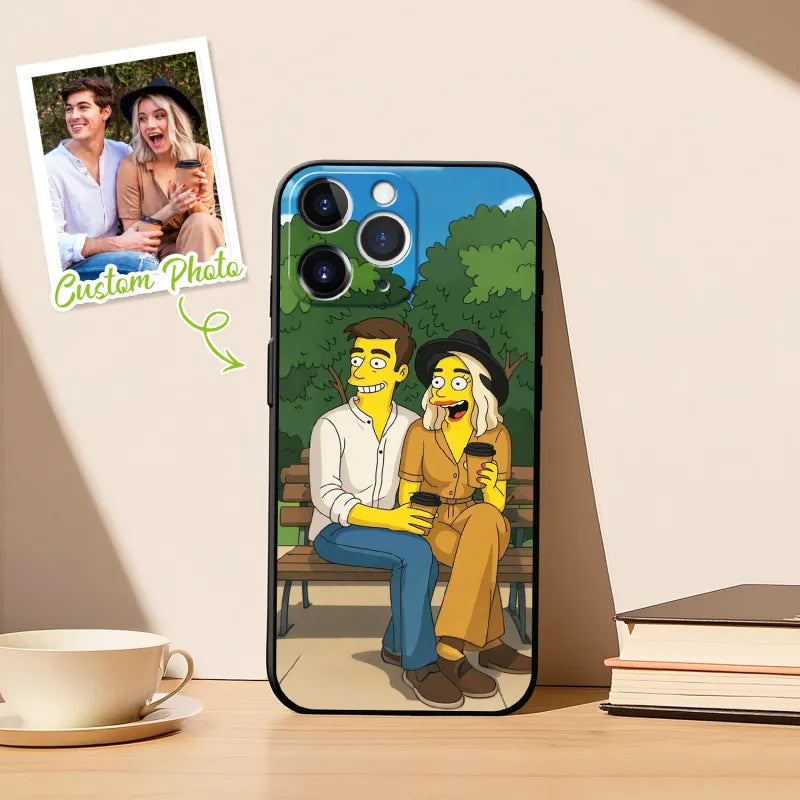 Custom Anime Portrait Phone Case – Personalized Cartoon Style for iPhone