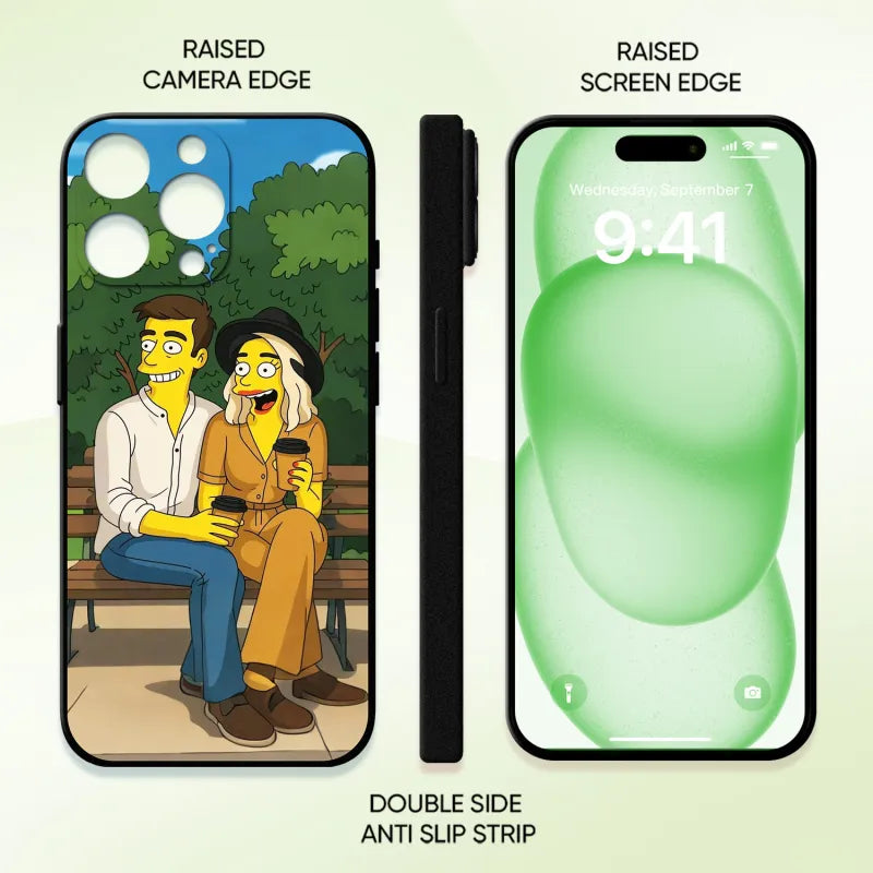 Custom Anime Portrait Phone Case – Personalized Cartoon Style for iPhone