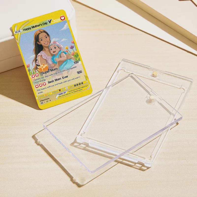 Custom Anime Trading Card – Personalized Photo Gift for Gamers & Couples, Acrylic Keepsake, Anime Boyfriend Gift, Custom Plaque