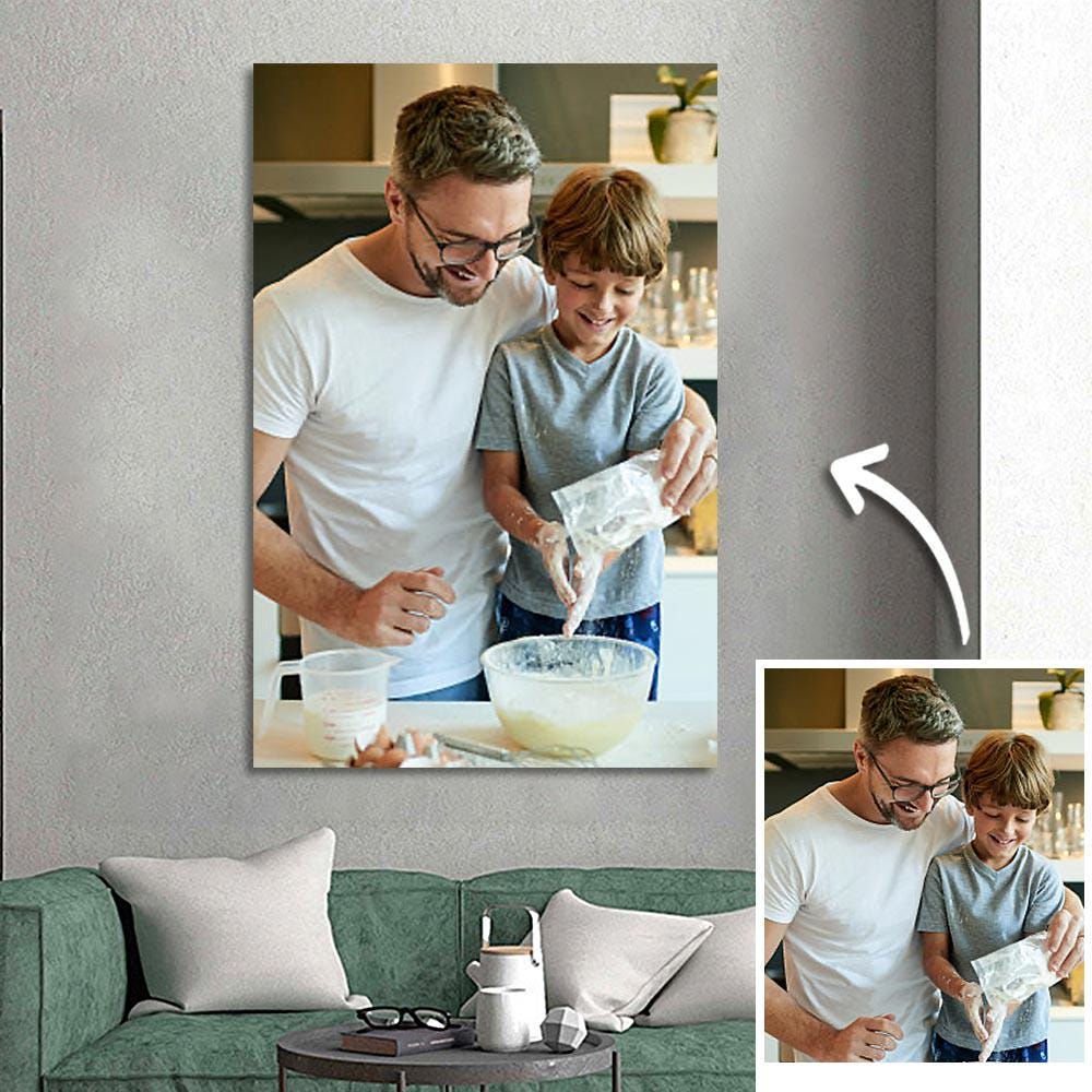 Custom Wall Art Canvas - Custom Canvas Wall Art Home Decor Personalized Gift Photo Prints Oil Painting 50*70cm Frameless