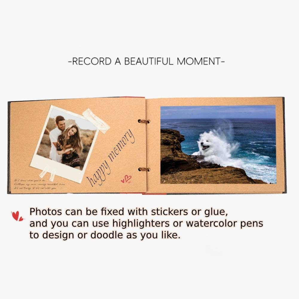 Our Adventure Book Loose-leaf Wedding Photo Album DIY Family Scrapbook Photo Album Memory keepsake Travel Journal Sticker/Stamp Album