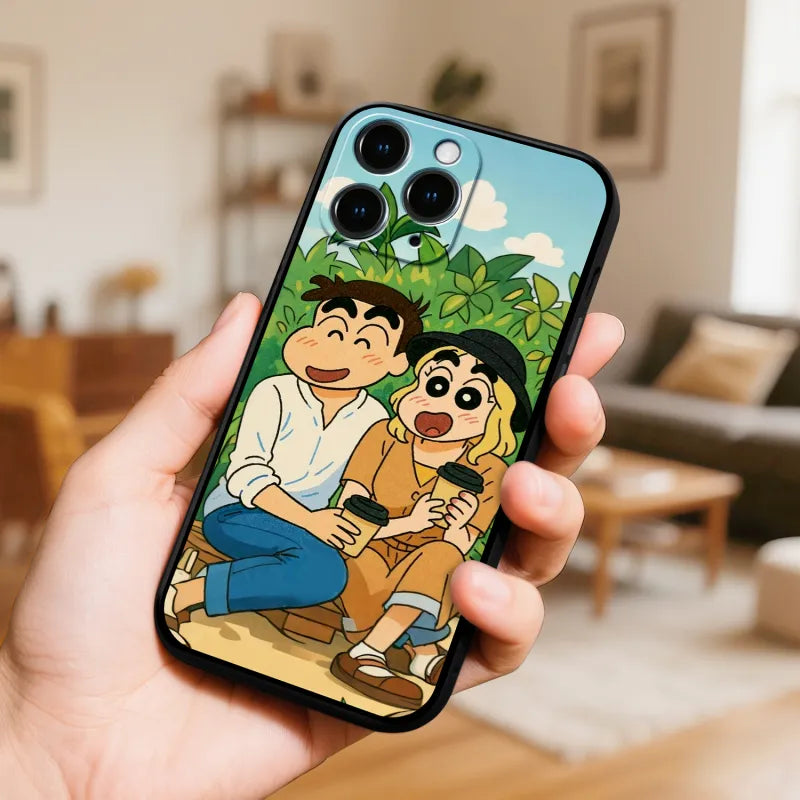 Custom Anime Portrait Phone Case – Personalized Cartoon Style for iPhone