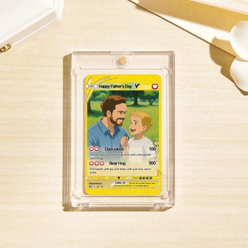 Custom Anime Trading Card – Personalized Photo Gift for Gamers & Couples, Acrylic Keepsake, Anime Boyfriend Gift, Custom Plaque