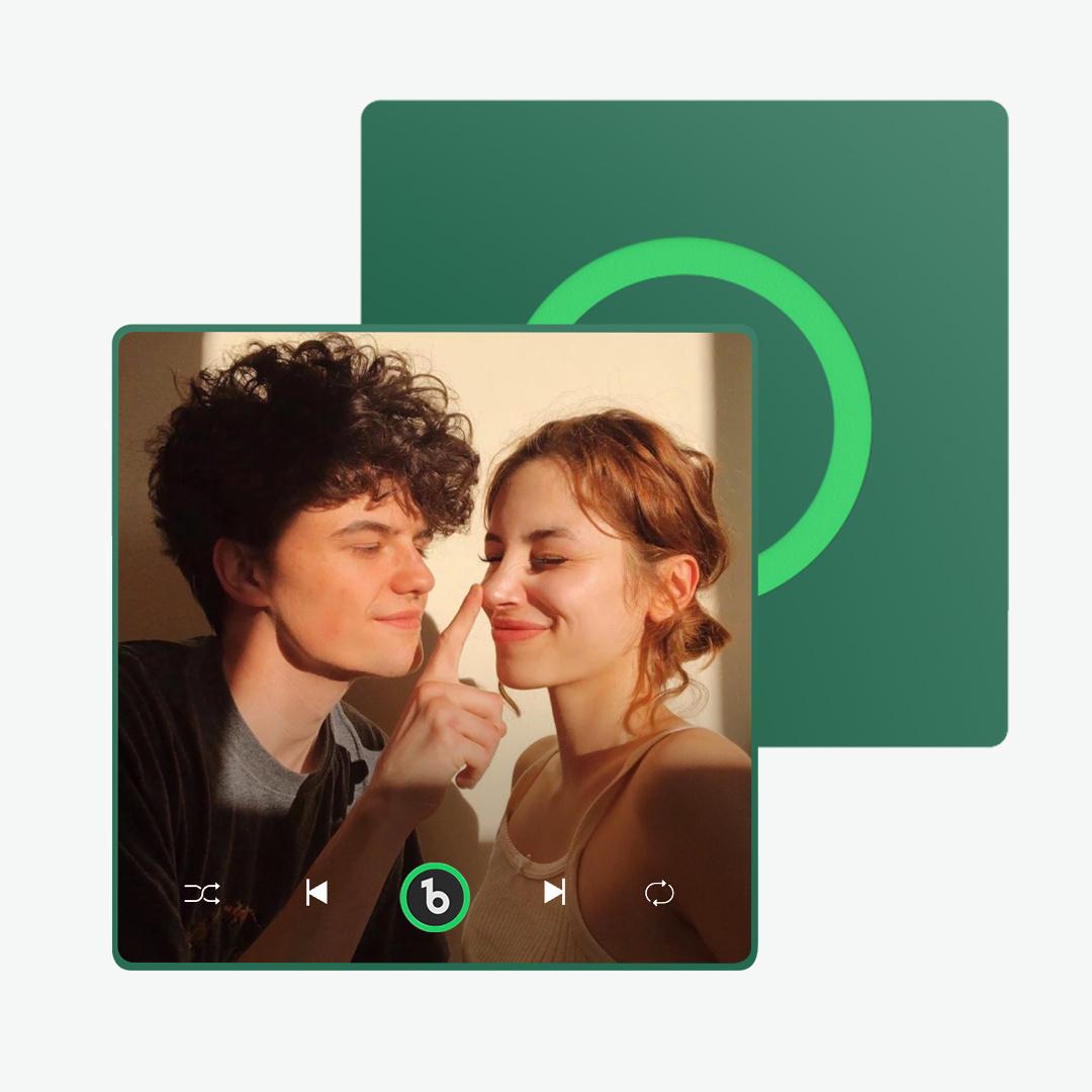 FridgeBeats Custom Music Fridge Magnet with Photo, Song & Album Cover Personalized Music Player Refrigerator Magnet Custom Gifts