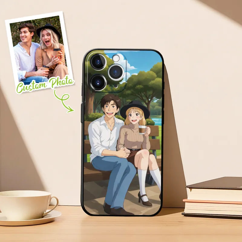 Custom Anime Portrait Phone Case – Personalized Cartoon Style for iPhone