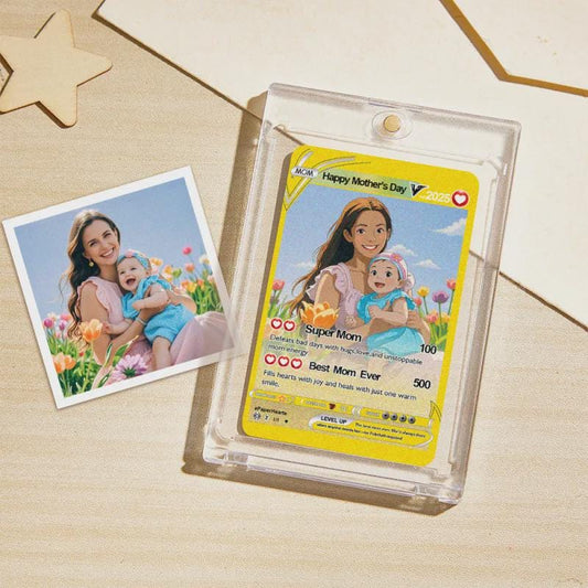 Custom Anime Trading Card – Personalized Photo Gift for Gamers & Couples, Acrylic Keepsake, Anime Boyfriend Gift, Custom Plaque