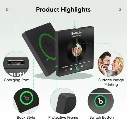 FridgeBeats Custom Music Fridge Magnet with Photo, Song & Album Cover Personalized Music Player Refrigerator Magnet Custom Gifts