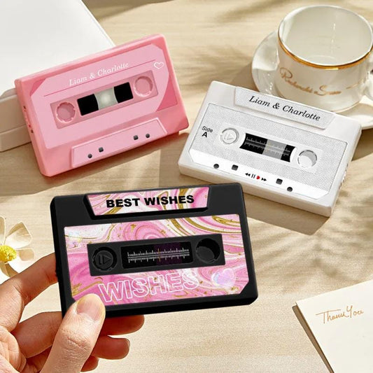 Personalized Recordable Cassette Music Box – Solid Gift Card Custom Mixtape Gift Music Card Audio Letter Recording Keepsake Music inspired