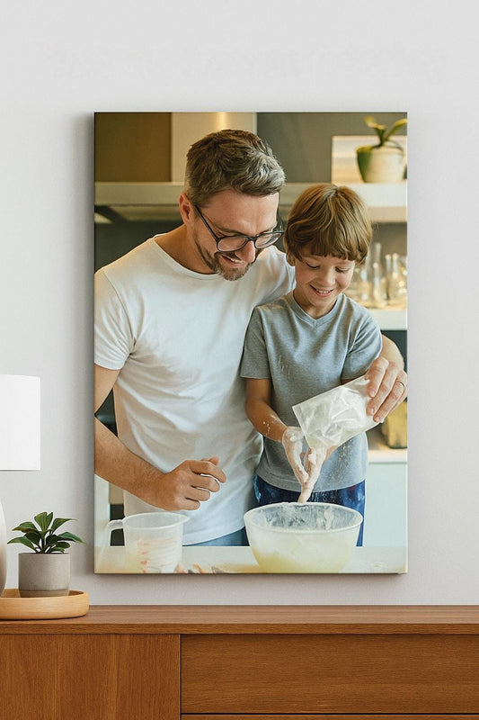 Custom Wall Art Canvas - Custom Canvas Wall Art Home Decor Personalized Gift Photo Prints Oil Painting 50*70cm Frameless