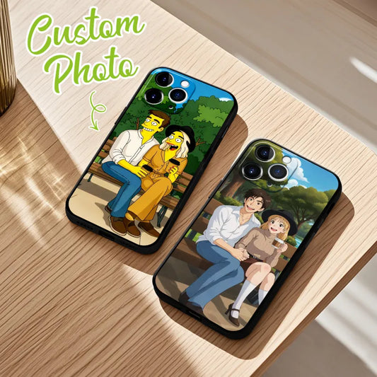Custom Anime Portrait Phone Case – Personalized Cartoon Style for iPhone