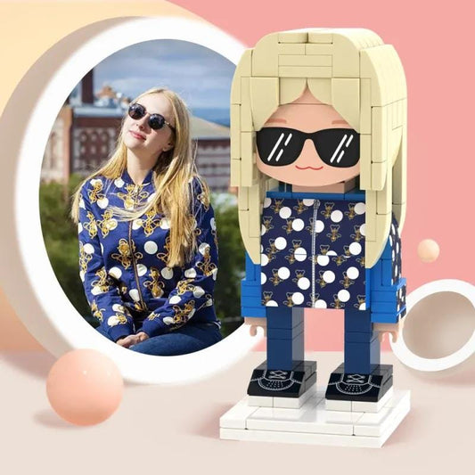 Custom Brick Couple Figurine – Personalized Mini Figure Gift for Anniversary, Birthday, Valentine’s Day, Wedding or Long Distance